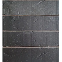 Клинкерный кирпич черный графит Базальт 6 Рустика  эконом 250x120x65,  Керамейя