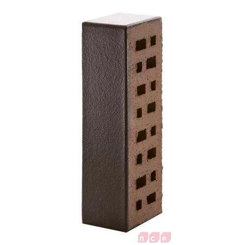 Облицовочный клинкерный кирпич Рейкьявик черный глянец 250x85x65, серия Обсидиан, ЛСР поштучно