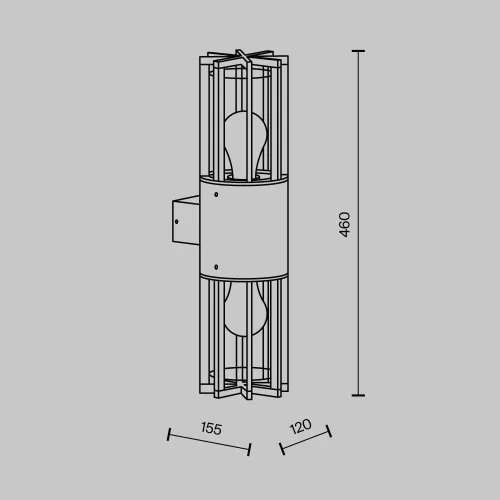 Купить Уличный настенный светильник Barrel O453WL-02GF - фото: 5