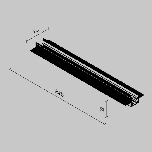 Купить Профиль 2м Exility IP встраиваемый черный O-TR002ED-P-B2M - фото: 5