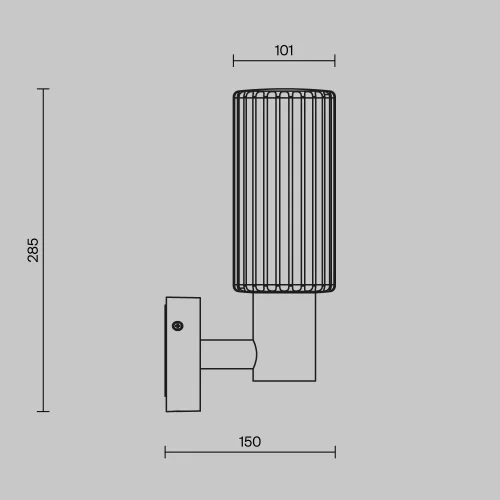 Купить Уличный настенный светильник Rib O502WL-01B - фото: 5
